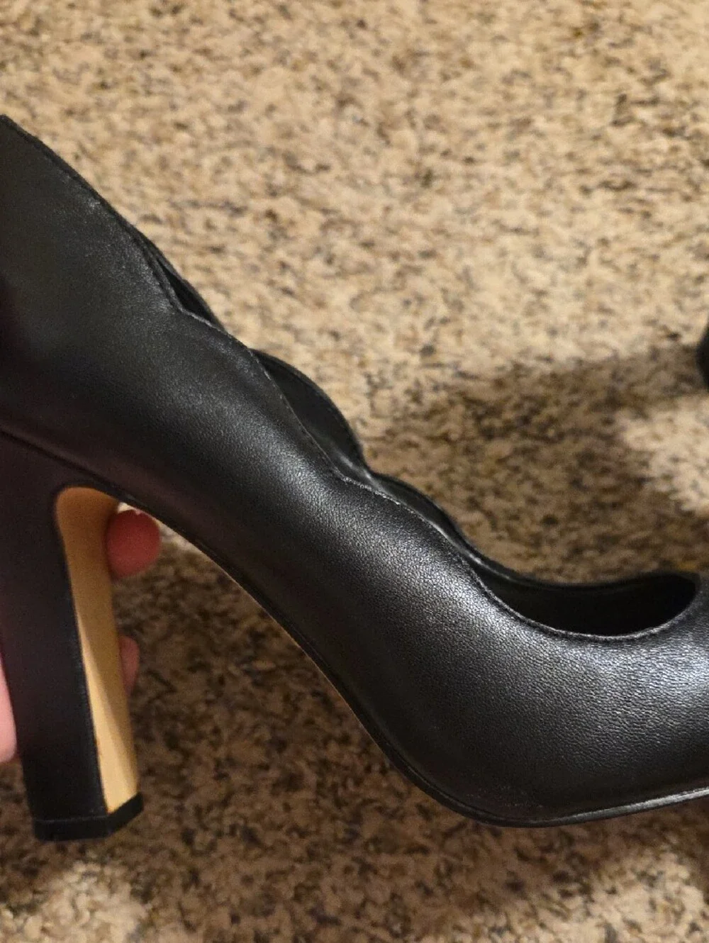 Saks Fifth Avenue Black Leather Pointed-Toe Pumps